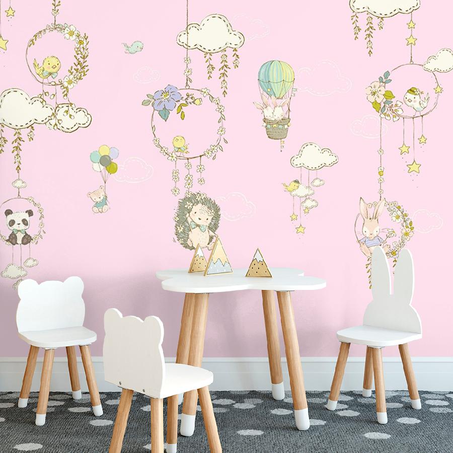 фотообои детские. ловец снов и милые животные 12-1620