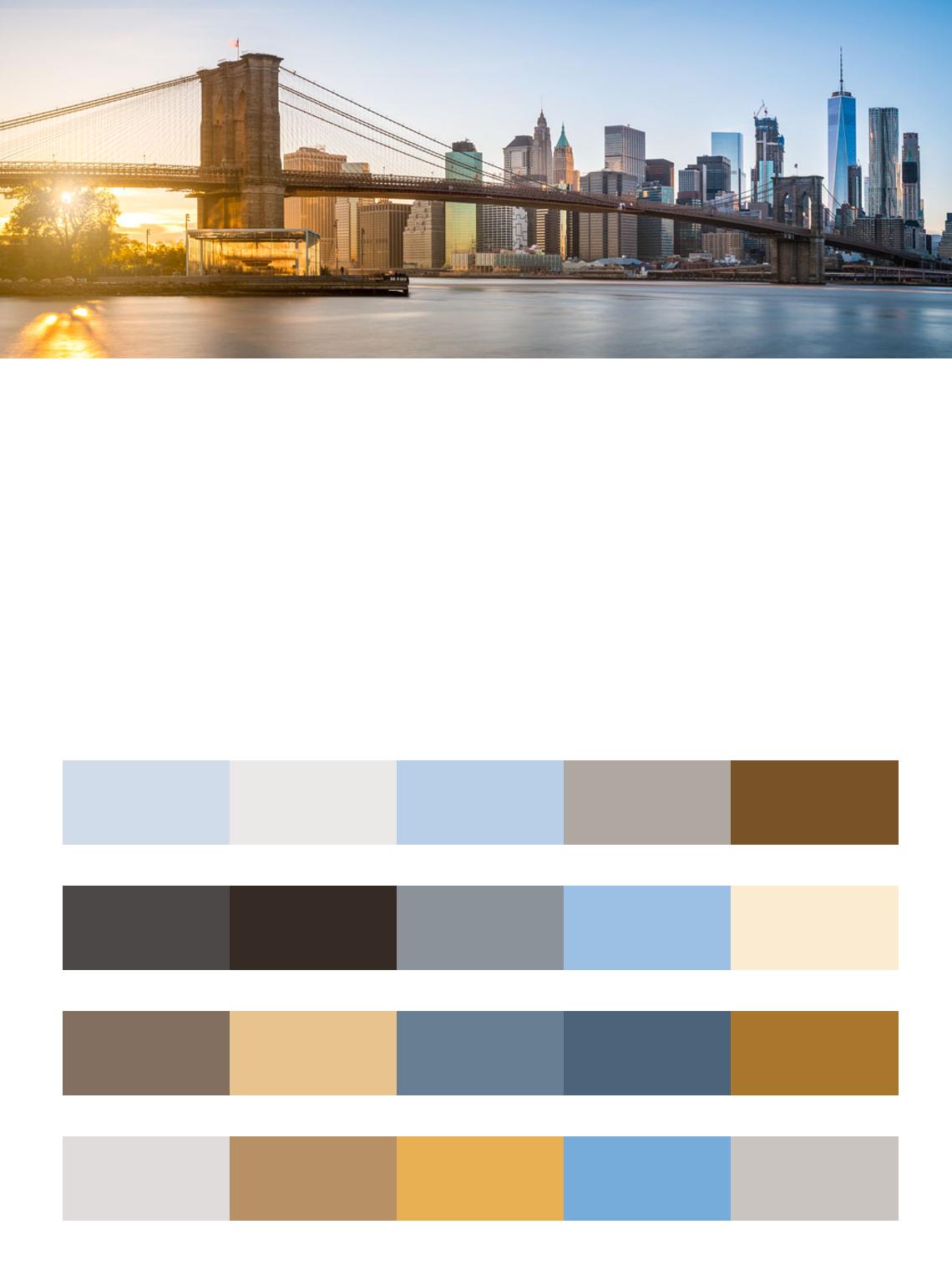 Бруклинский мост панорама цвета