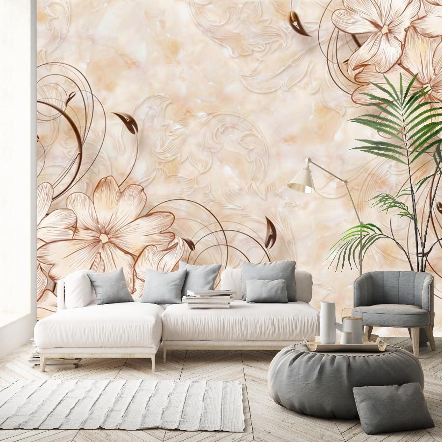 фотообои 3д белые веточки 10-631 фотообои 3д белые веточки 10-631