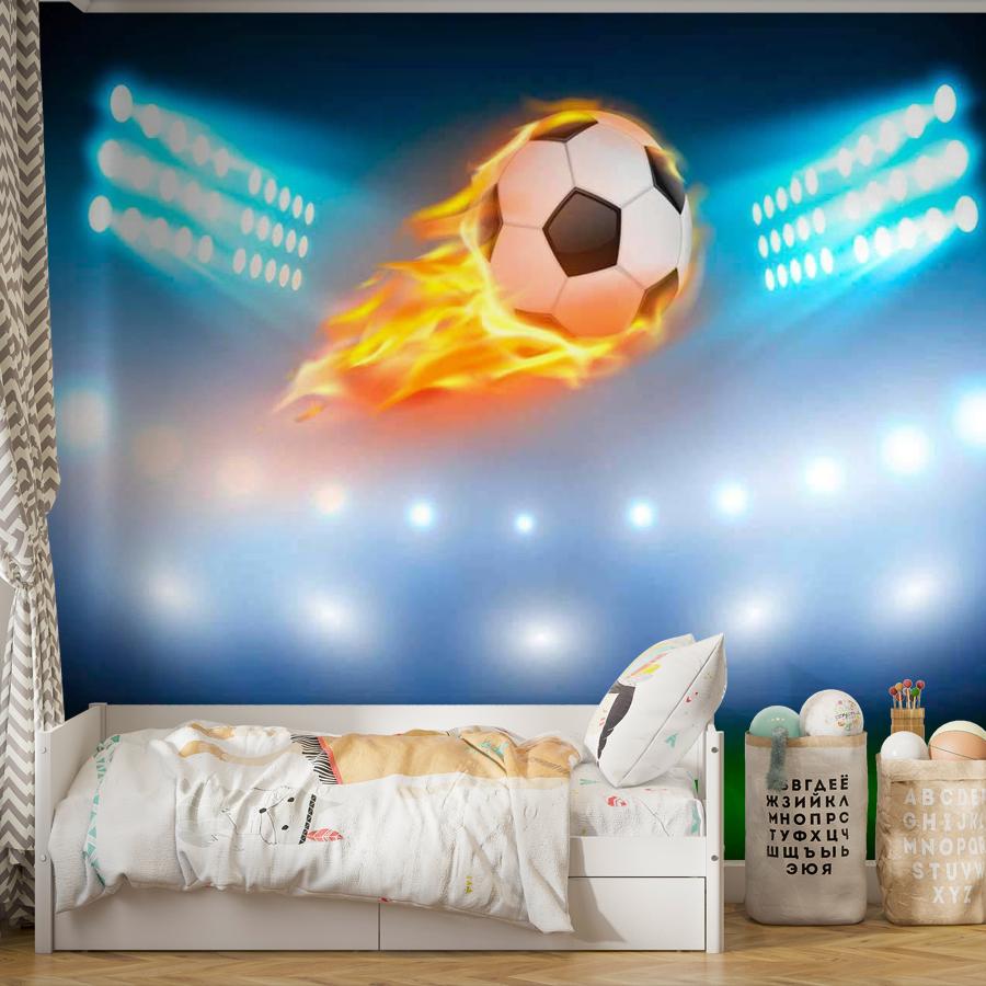 фотообои горящий мяч над полем 12-520 фотообои горящий мяч над полем 12-520