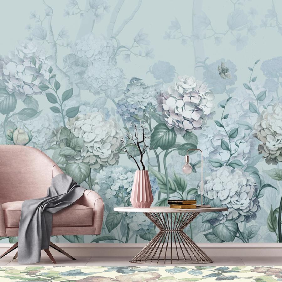 фотообои мятные гортензии 13-113 фотообои мятные гортензии 13-113