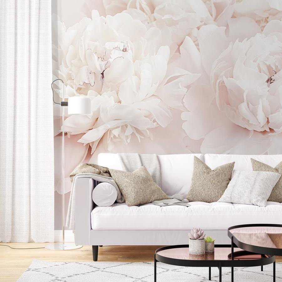 фотообои пионы светлые 3д 9-2034