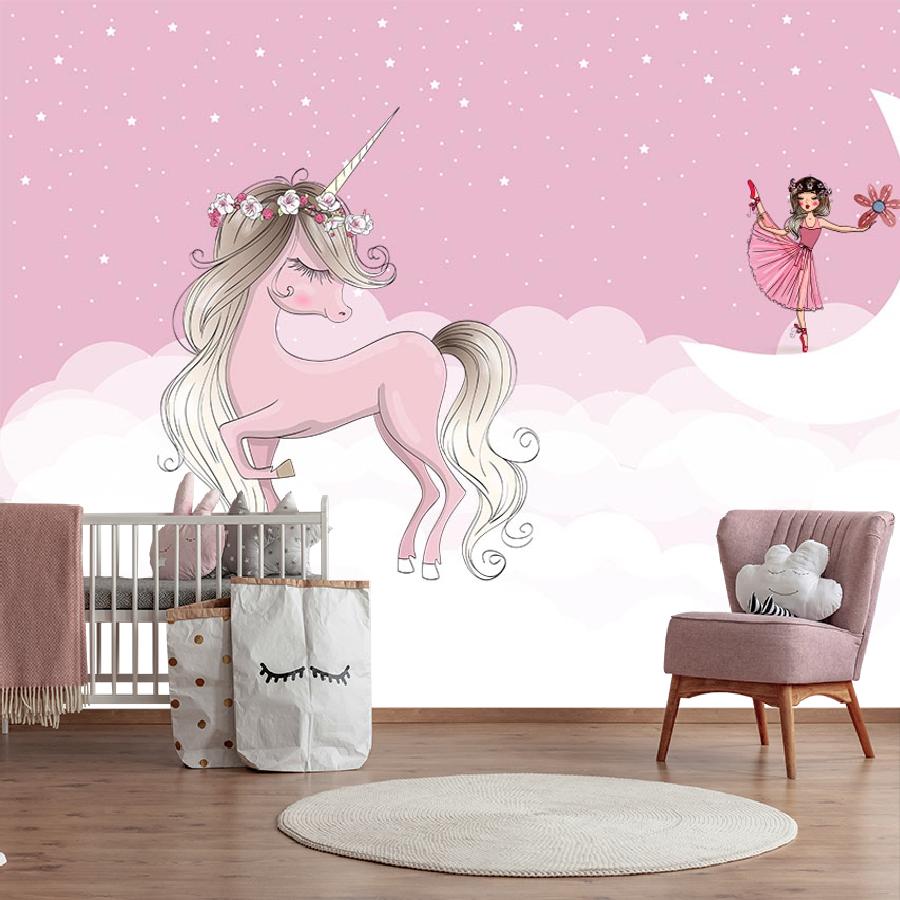 фотообои единорог и балерина 12-874 фотообои единорог и балерина 12-874