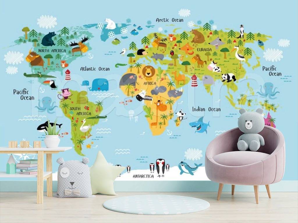 Карта мира с фотографиями мест онлайн