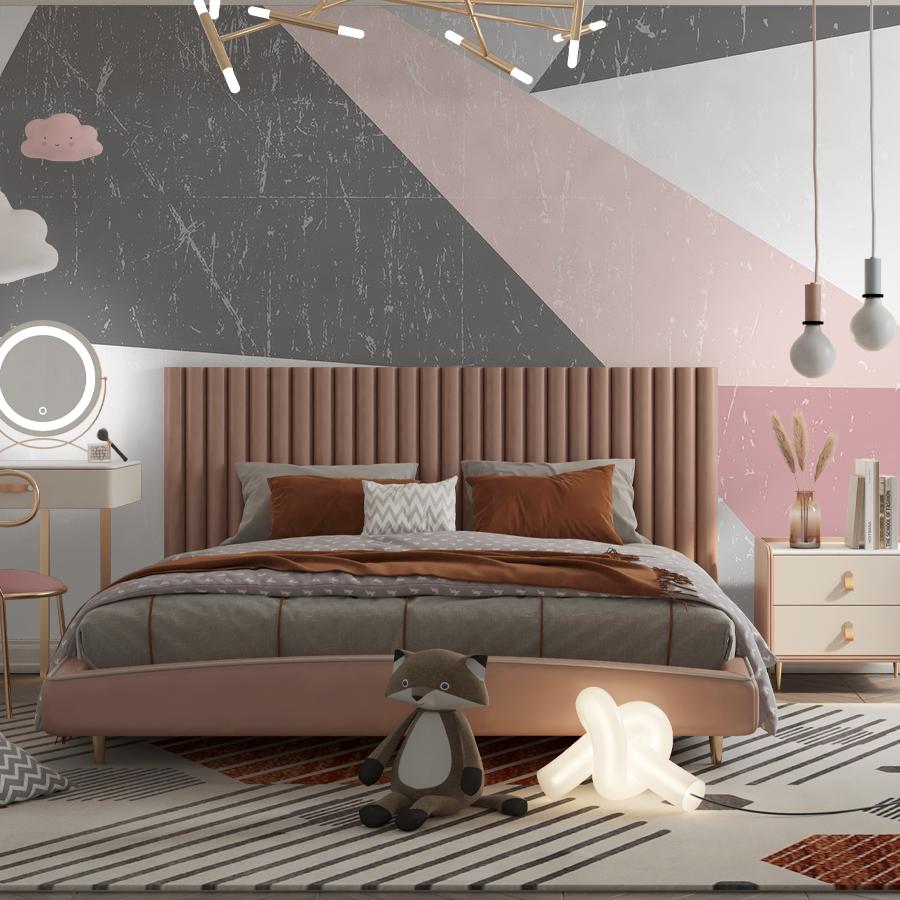 фотообои розовые треугольники 9-1496