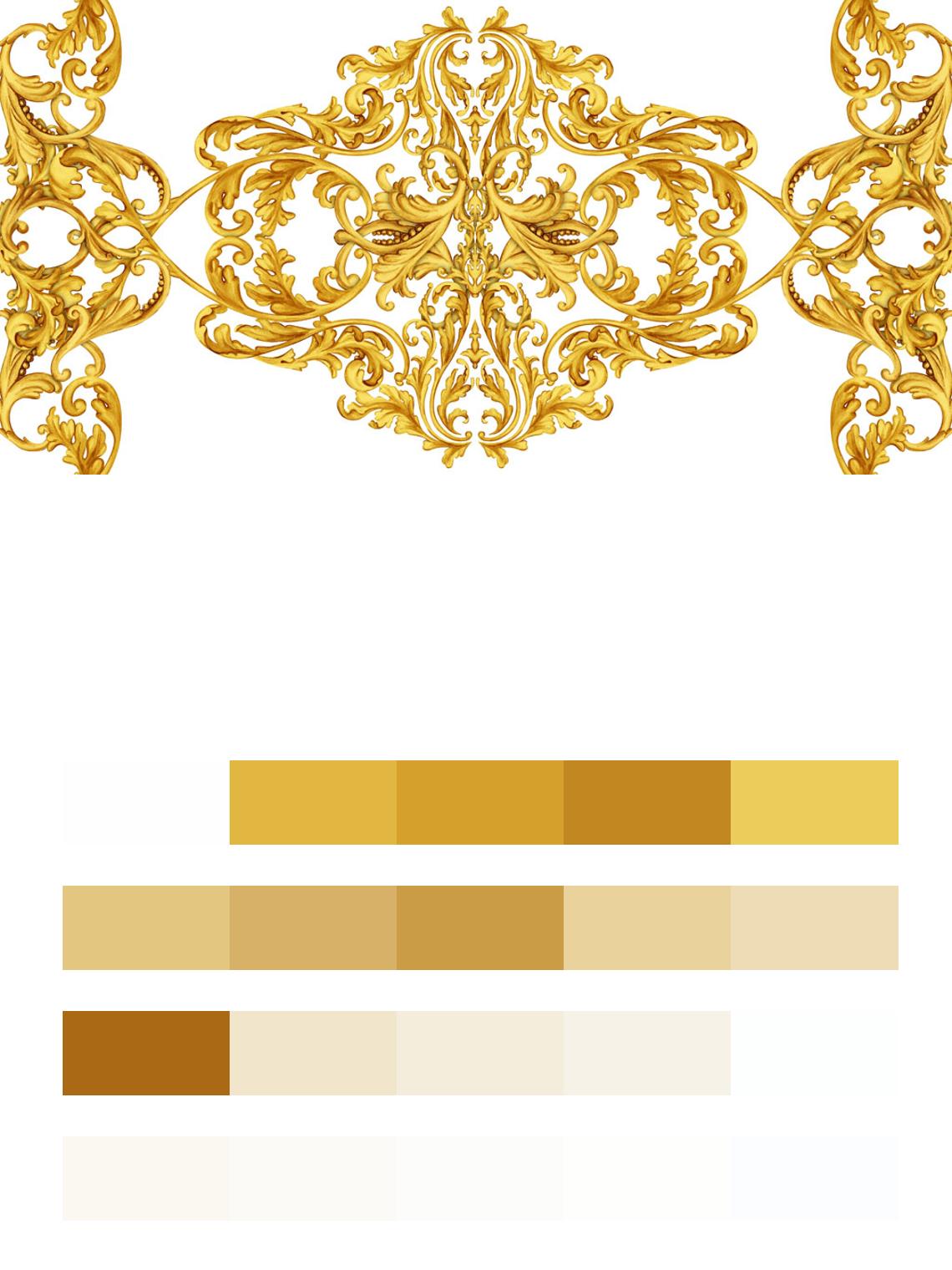 Орнамент золото 3 цвета