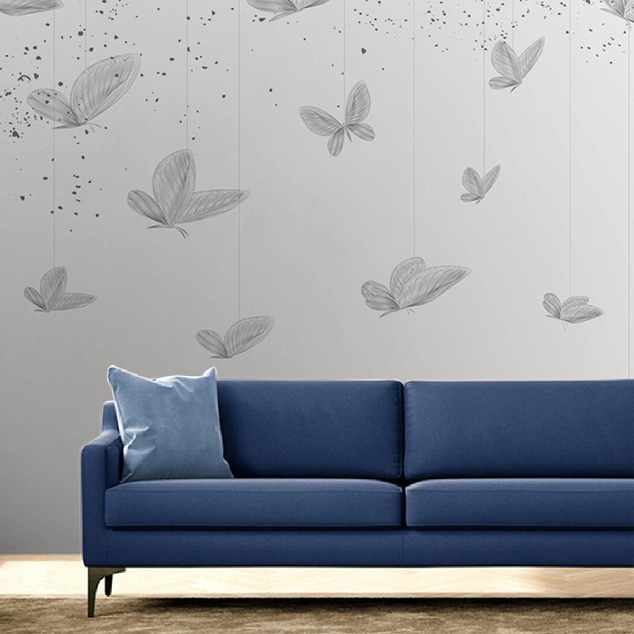 фотообои бабочки серые 9-2097