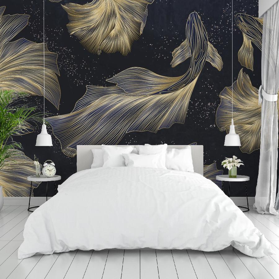 фотообои рыбы на темном фоне 14-1265