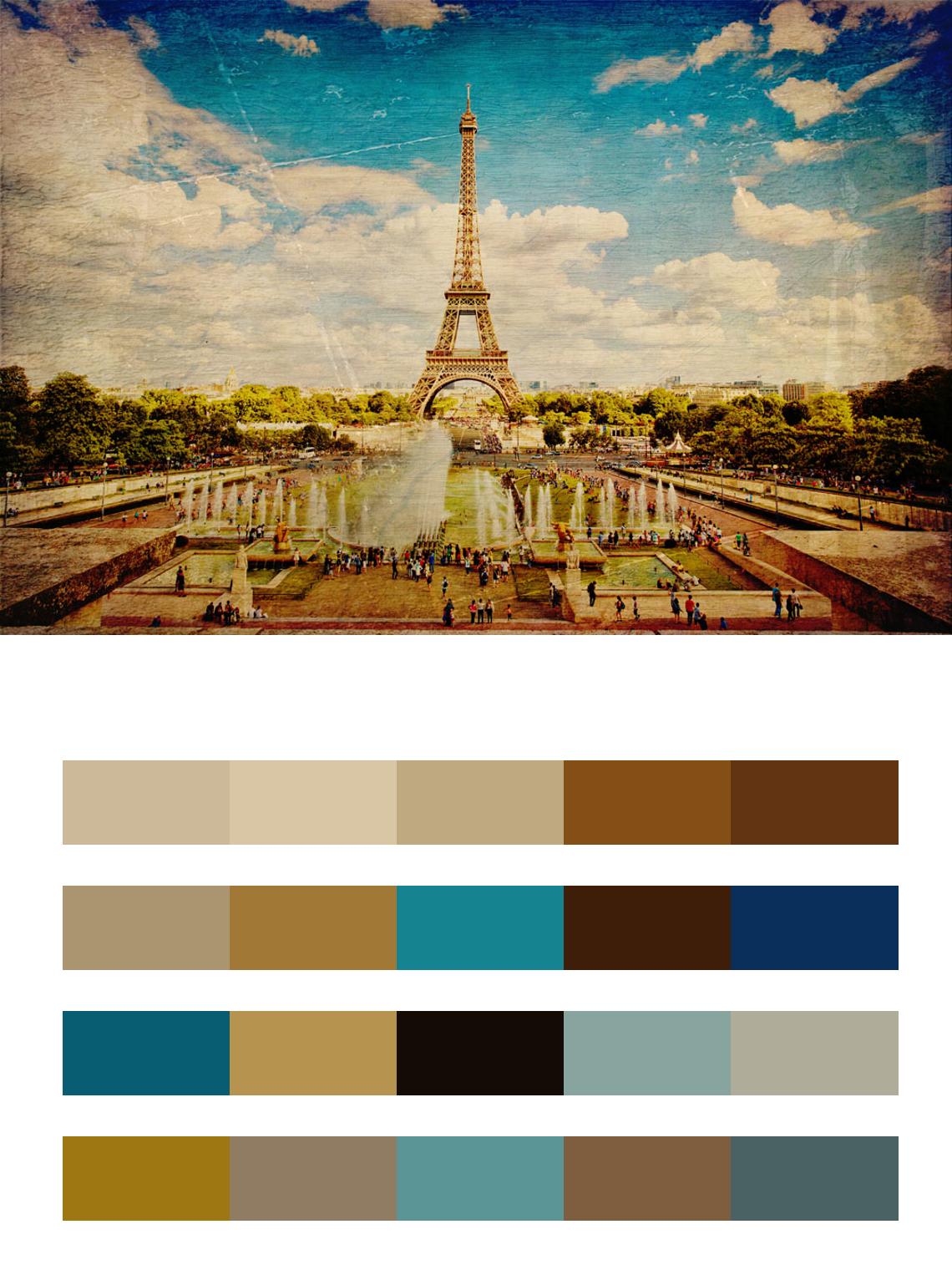 Париж состаренный цвета