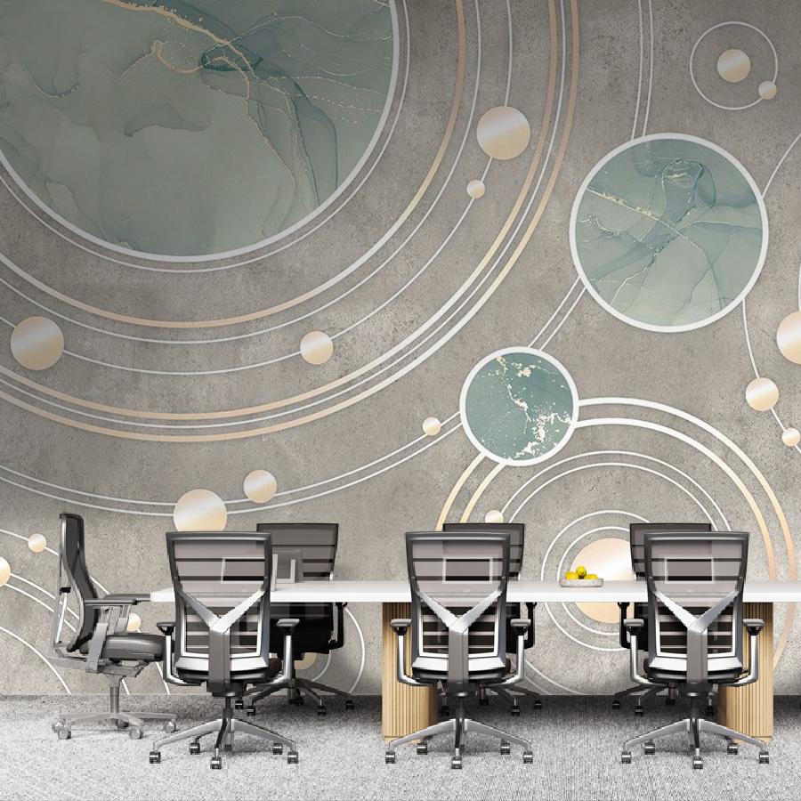 фотообои золотые планеты 9-1702