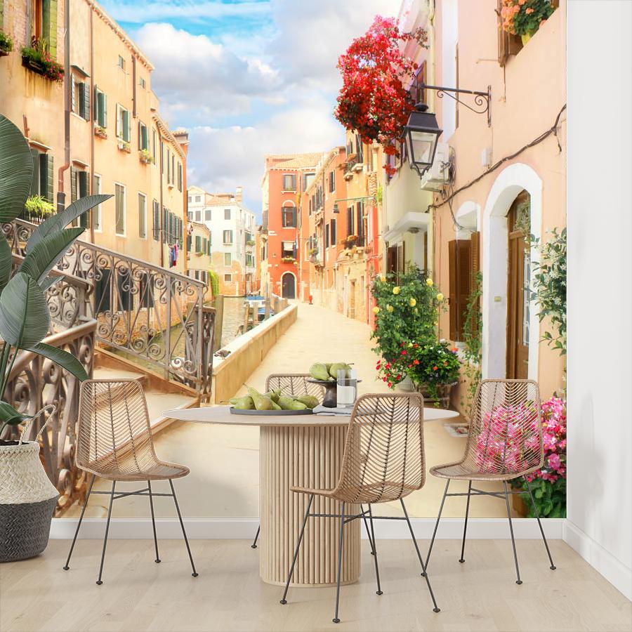 фотообои улочка в итальянском стиле 19-0189
