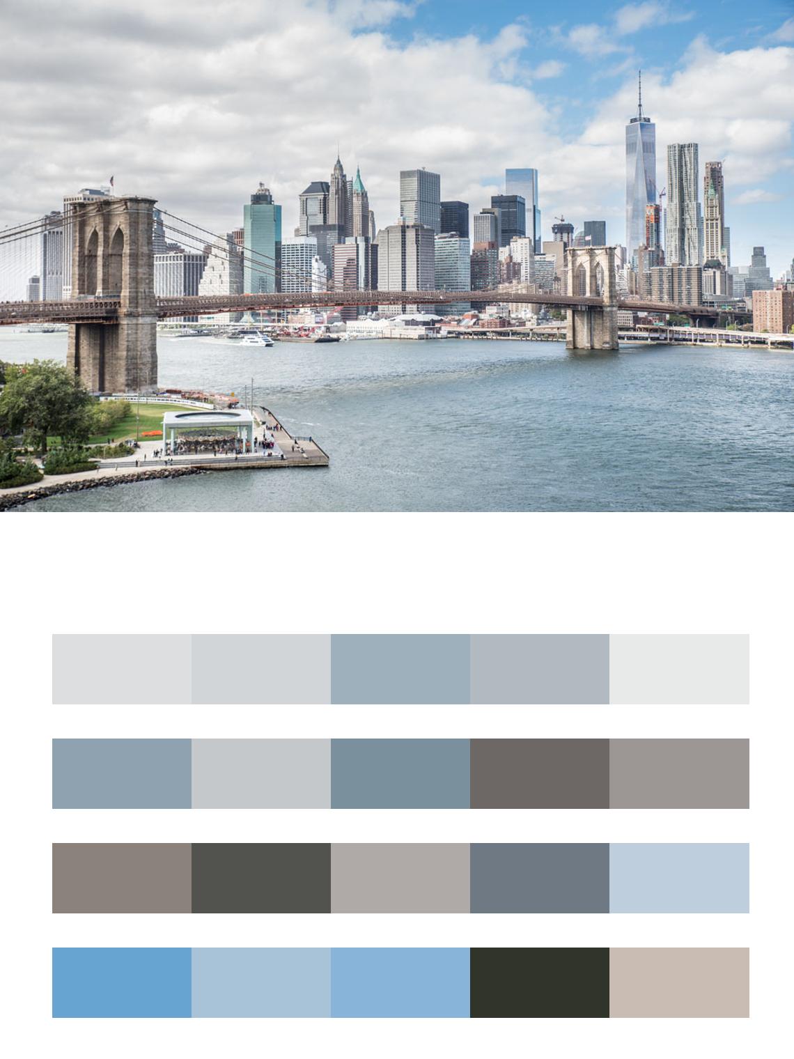 Бруклинский мост солнечным днем в Нью Йорке цвета