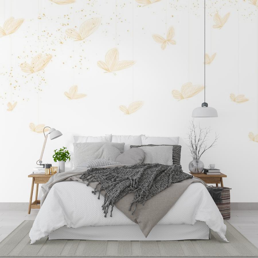 фотообои бабочки золотистые 9-2099