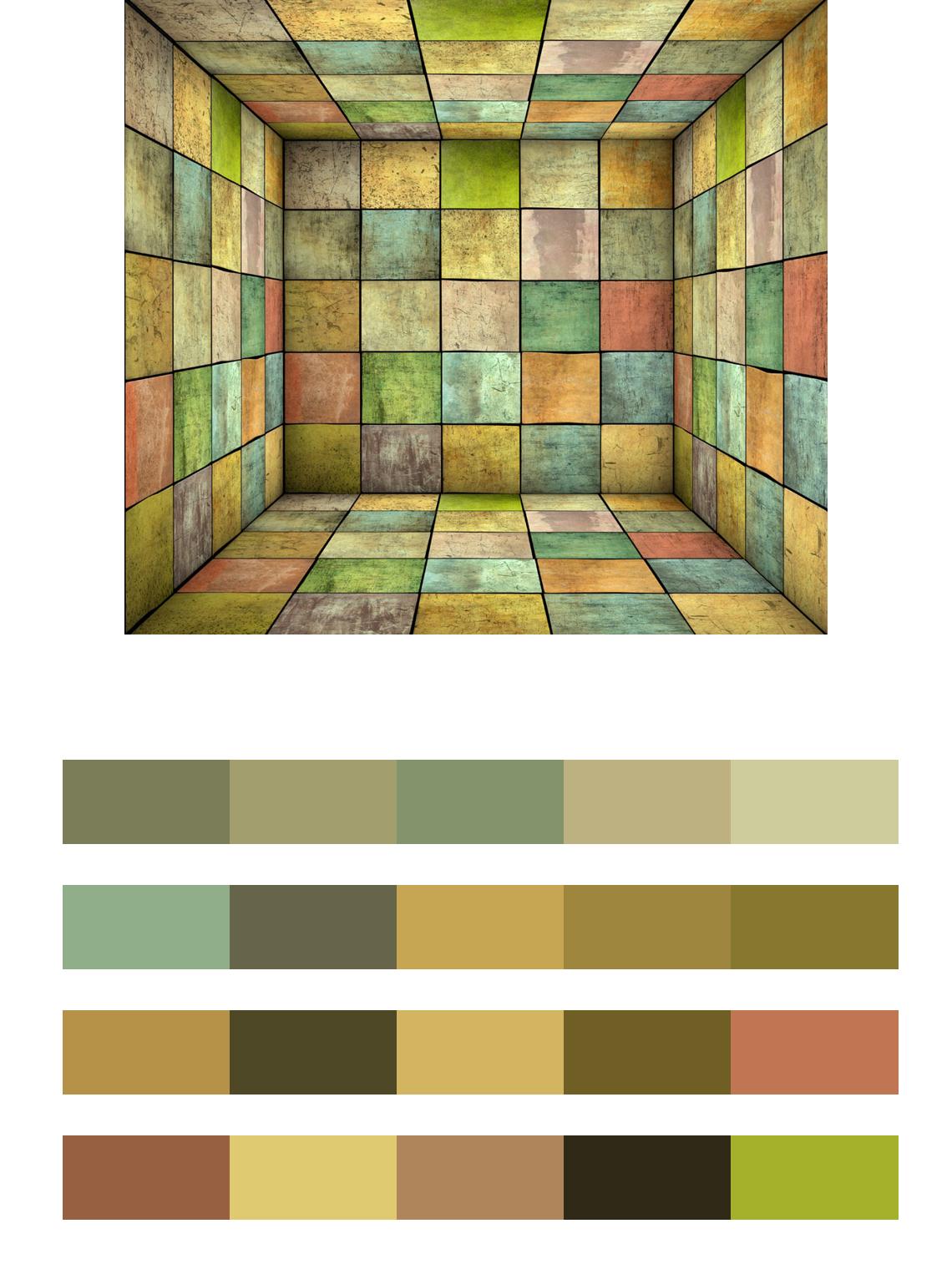 3д абстракция кубическая цвета