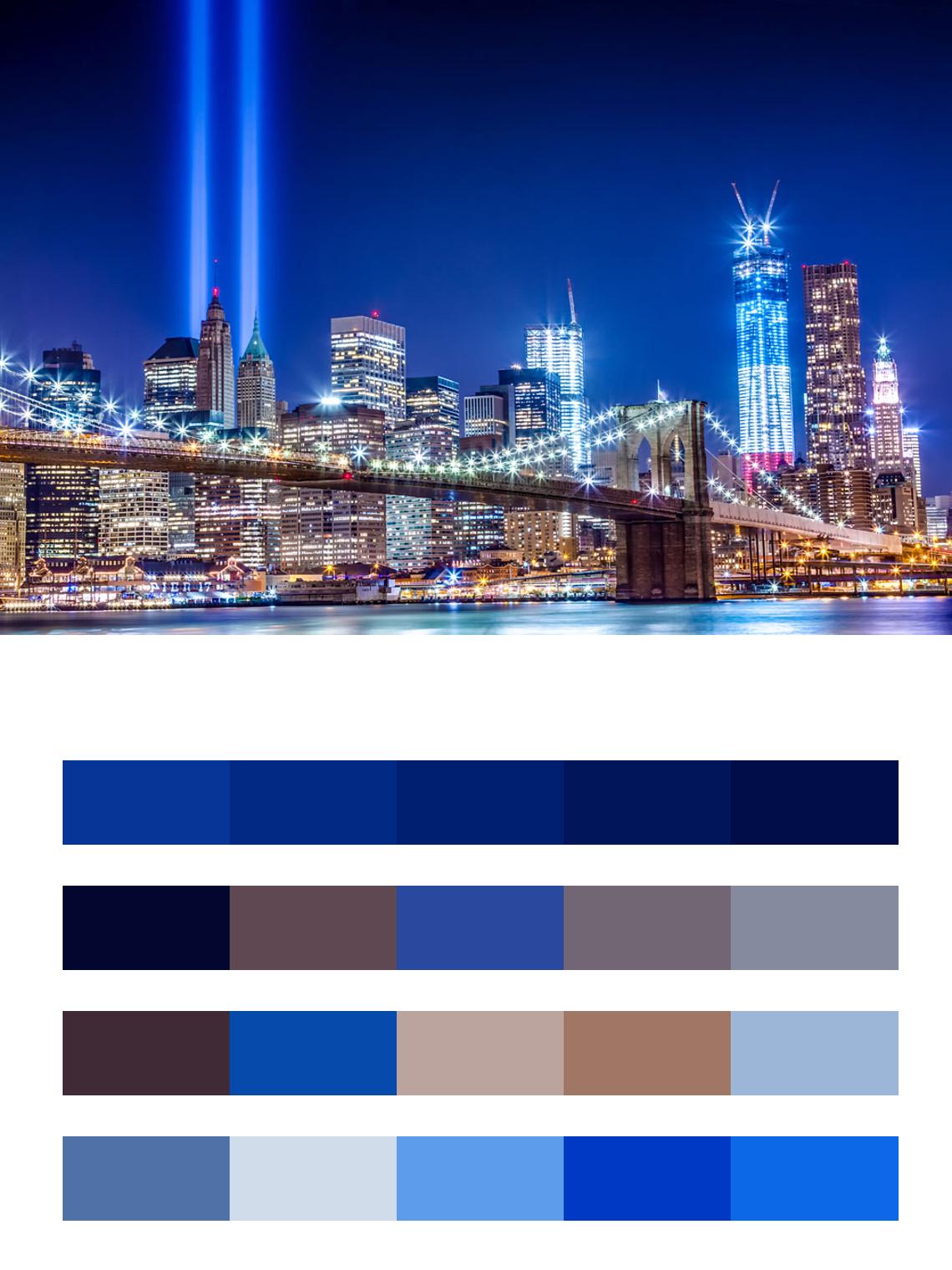 Ночной мост красивого Нью Йорка цвета