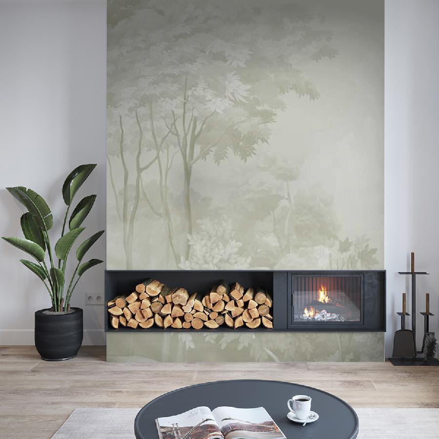 фотообои лес абстрактный оливковый 13-1065