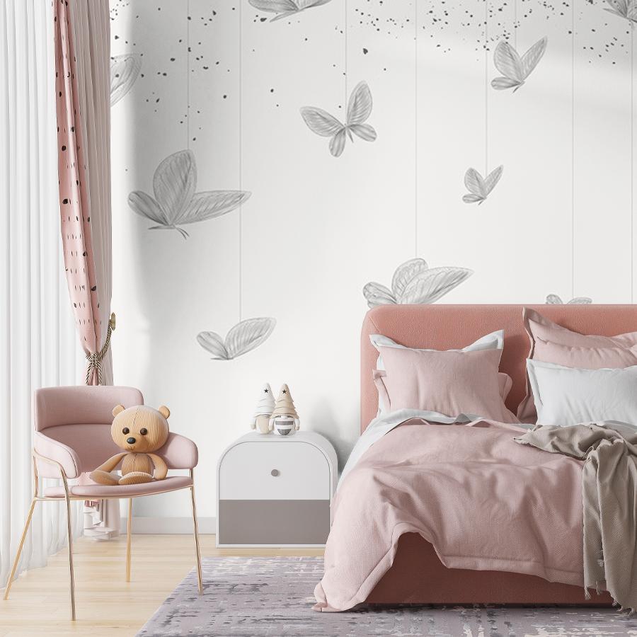 фотообои бабочки серые 9-2097
