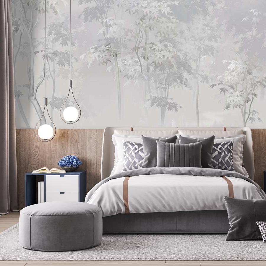 фотообои деревья серые силуэты