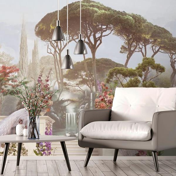 фотообои павлины в парке 13-017