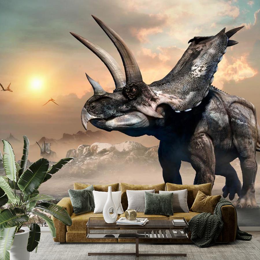 фотообои динозавр трицератопс 12-1107
