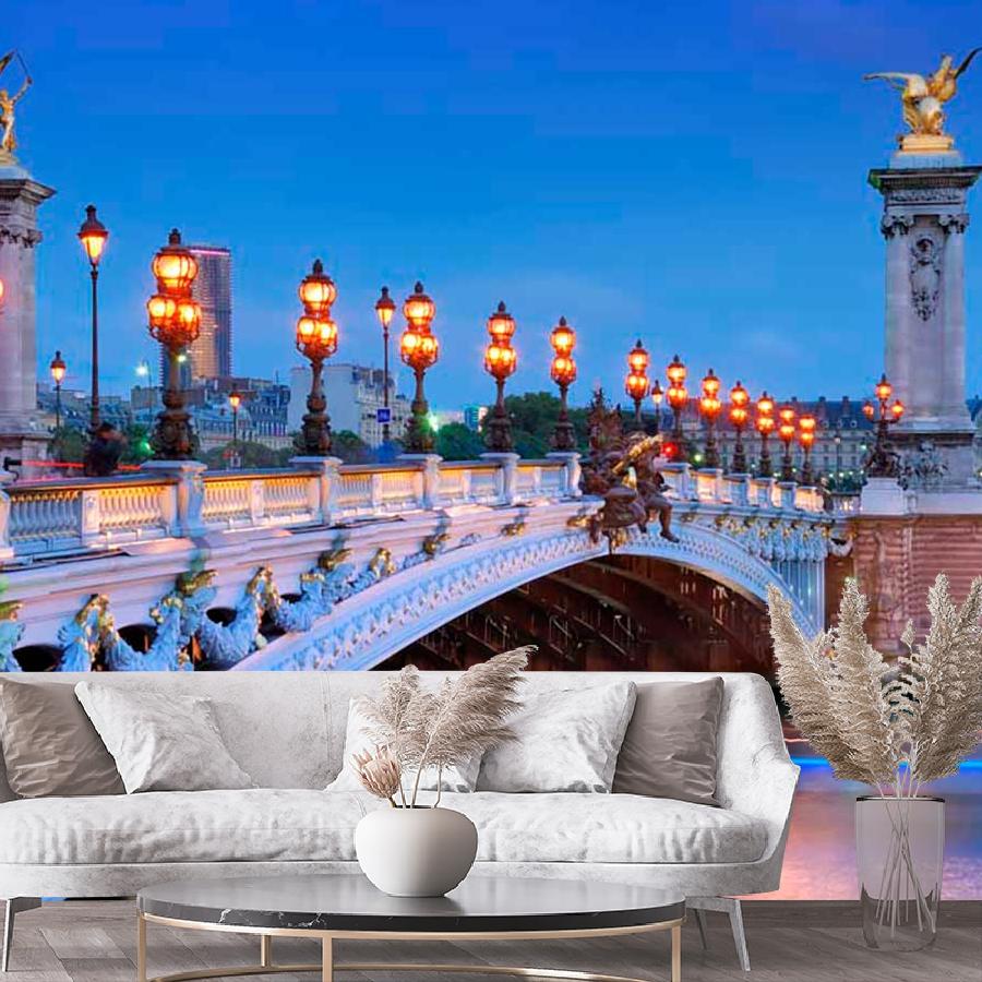 мост в париже с фонарями 9-794