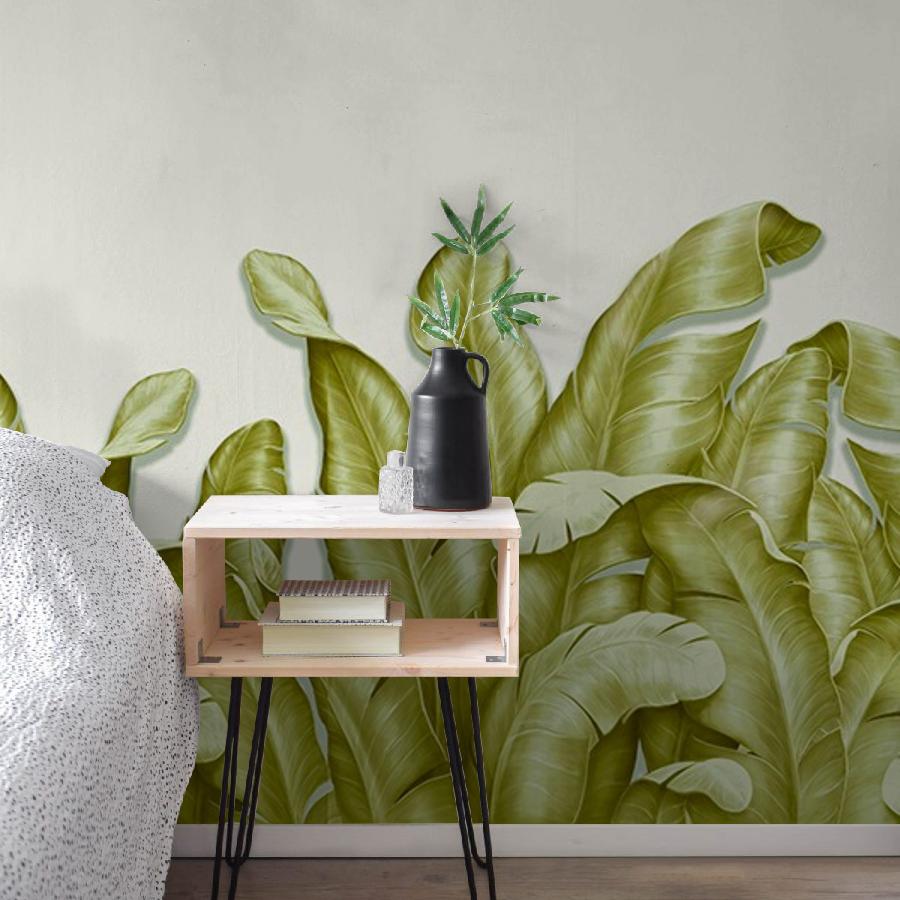 фотообои листья 3д зеленые 9-1924