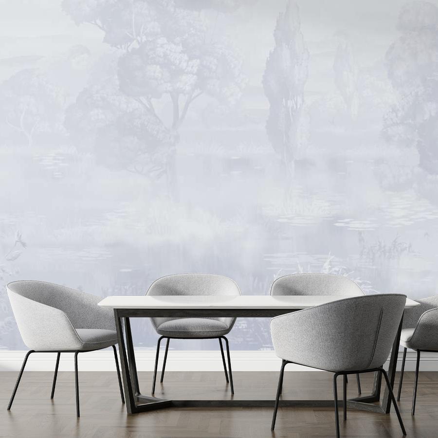 фотообои деревья серые в дымке 13-1077