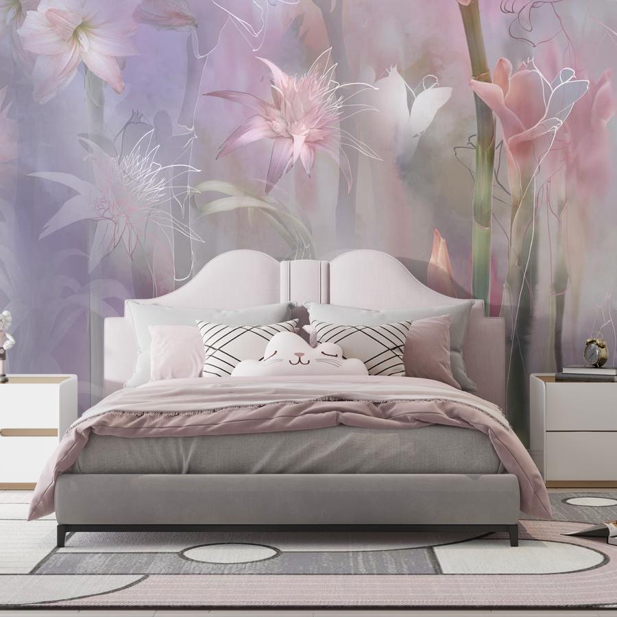 фотообои цветы в пастельных тонах 13-819