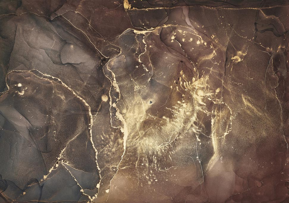 Фотообои Мрамор темное золото