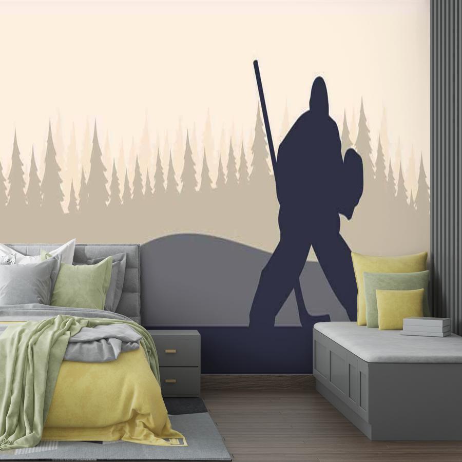 фотообои силуэт вратаря в тени 12-568