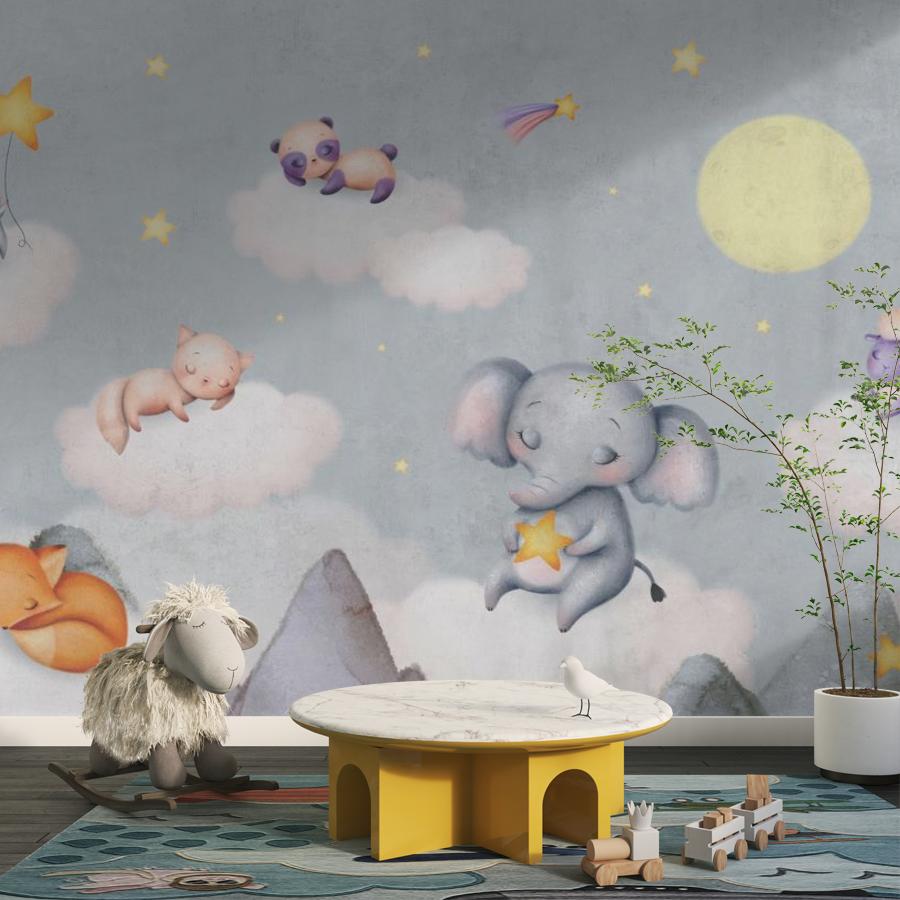 фотообои животные на облачках в горах 12-1814 фотообои животные на облачках в горах 12-1814