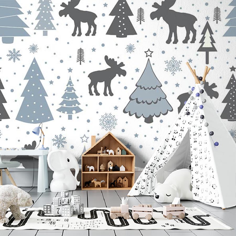 фотообои елочки и лоси 12-687