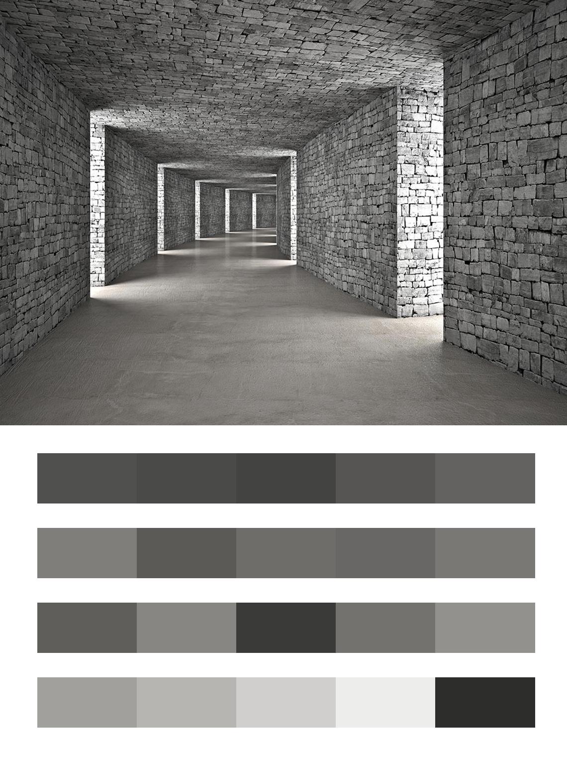 Кирпичный тоннель цвета