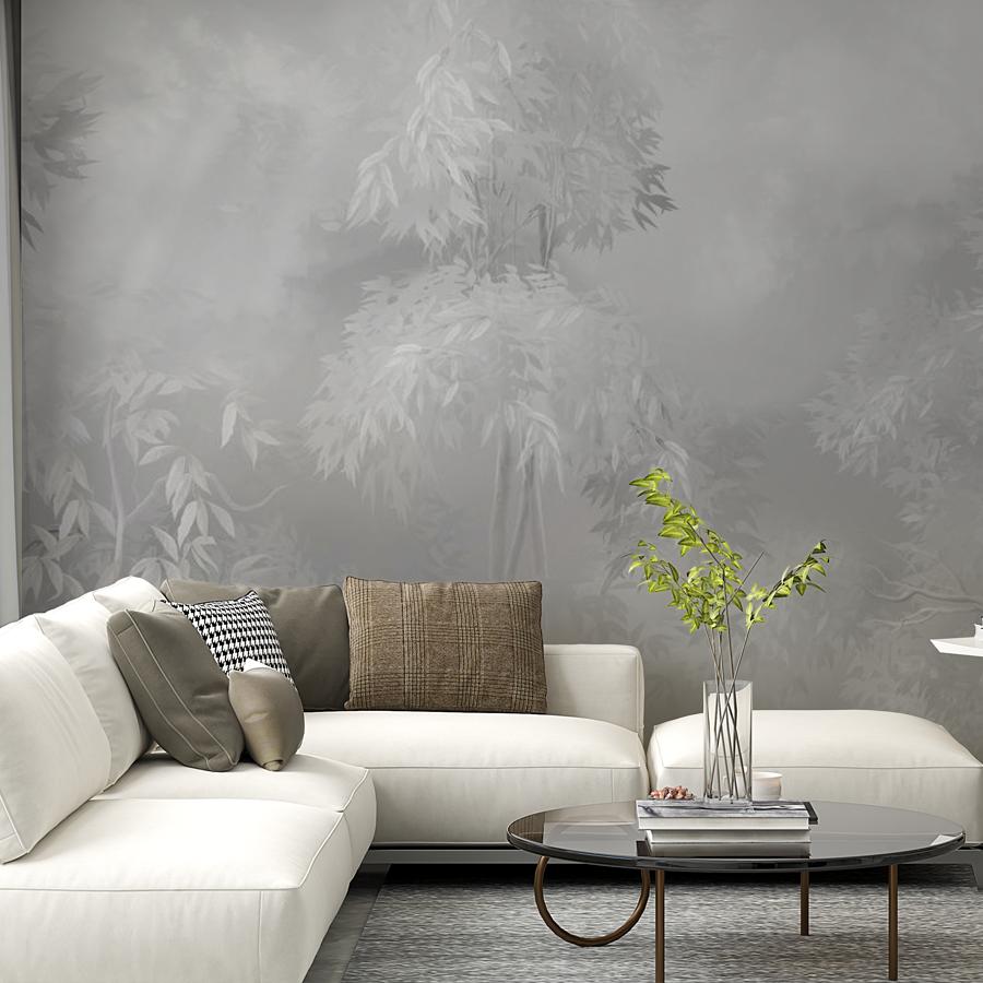 фотообои деревья в дымке серые 13-1116