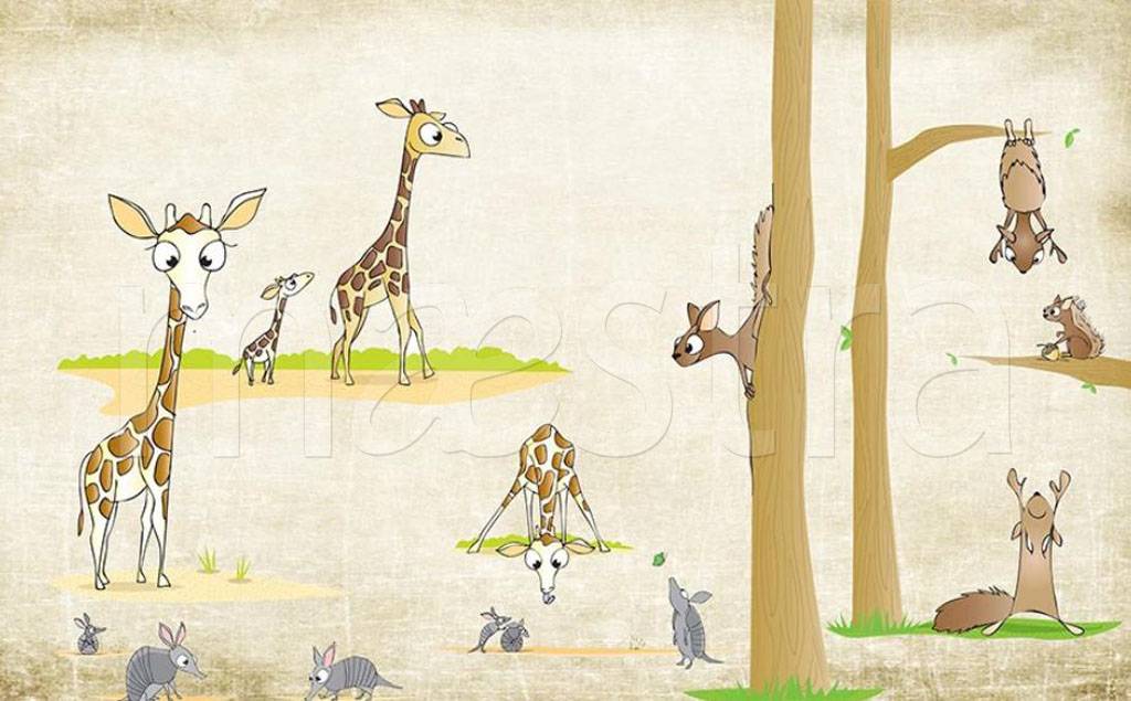 Фотообои Жирафы детские
