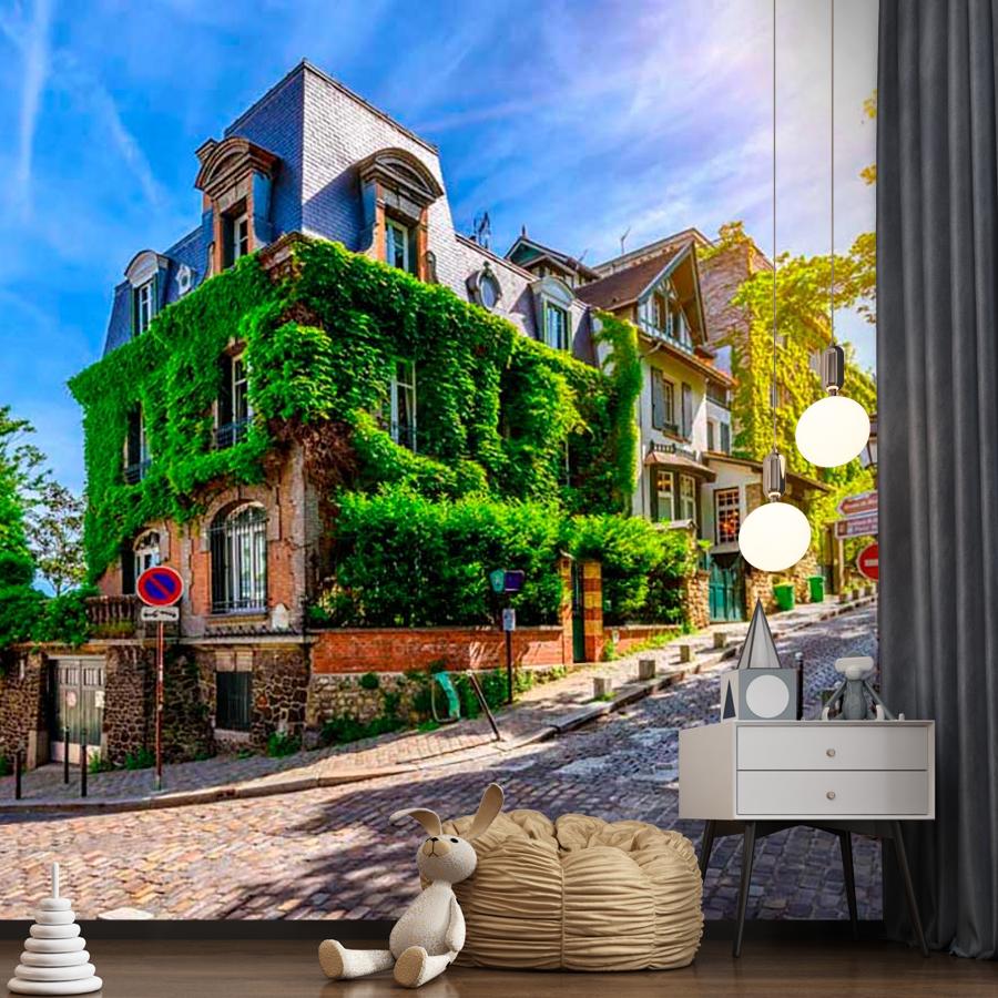 фотообои солнечная улочка парижа 9-728