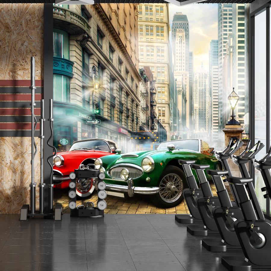 фотообои автомобили в городе 19-0107