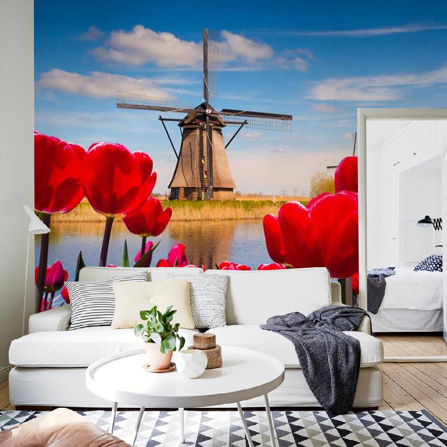 фотообои красные тюльпаны 10-139