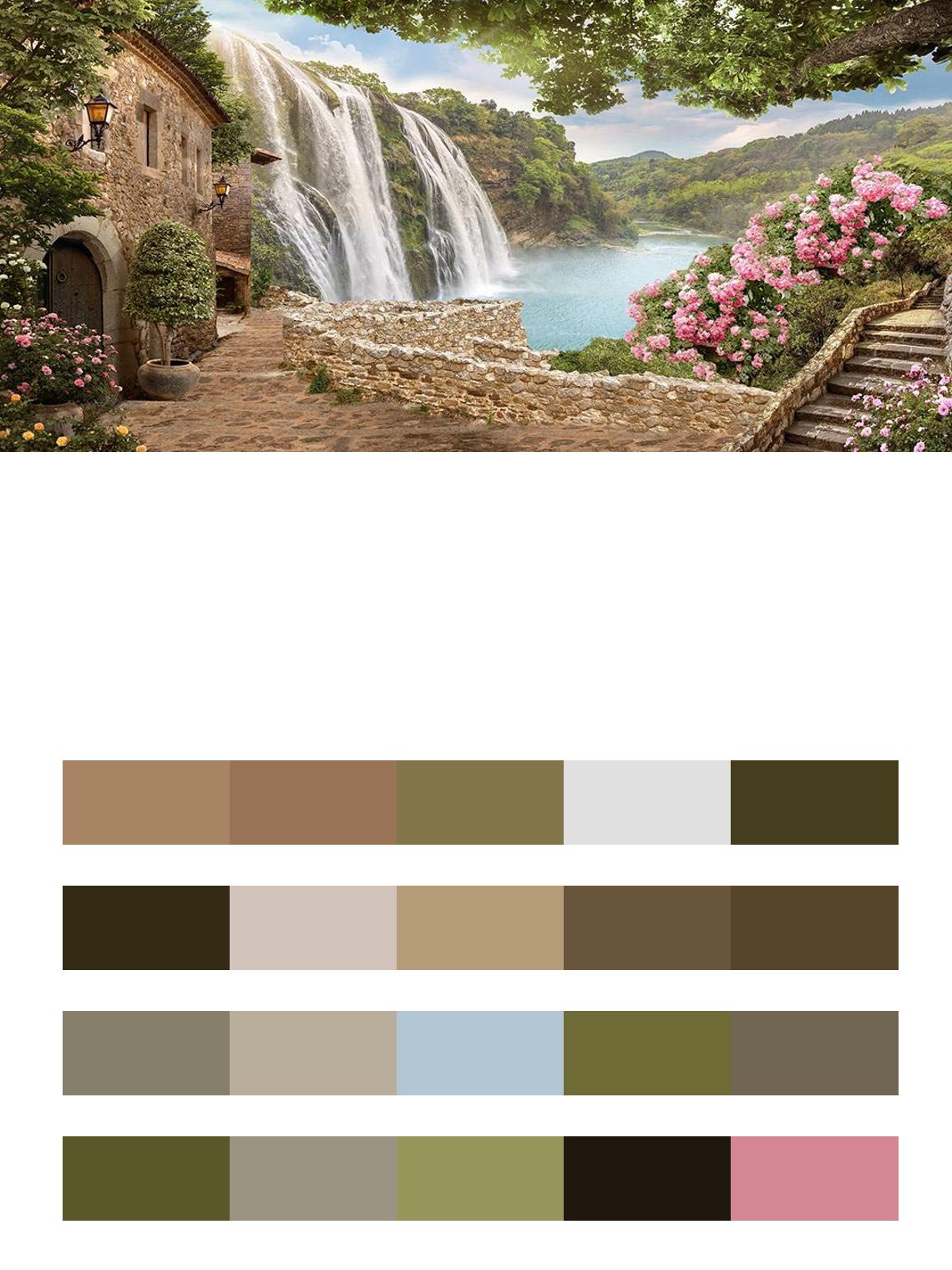 Водопад в Турции цвета