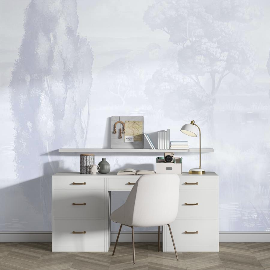 фотообои деревья серые в дымке 13-1077