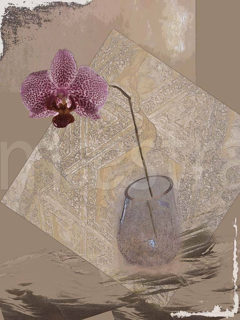 Фотообои Сиреневая орхидея в вазе