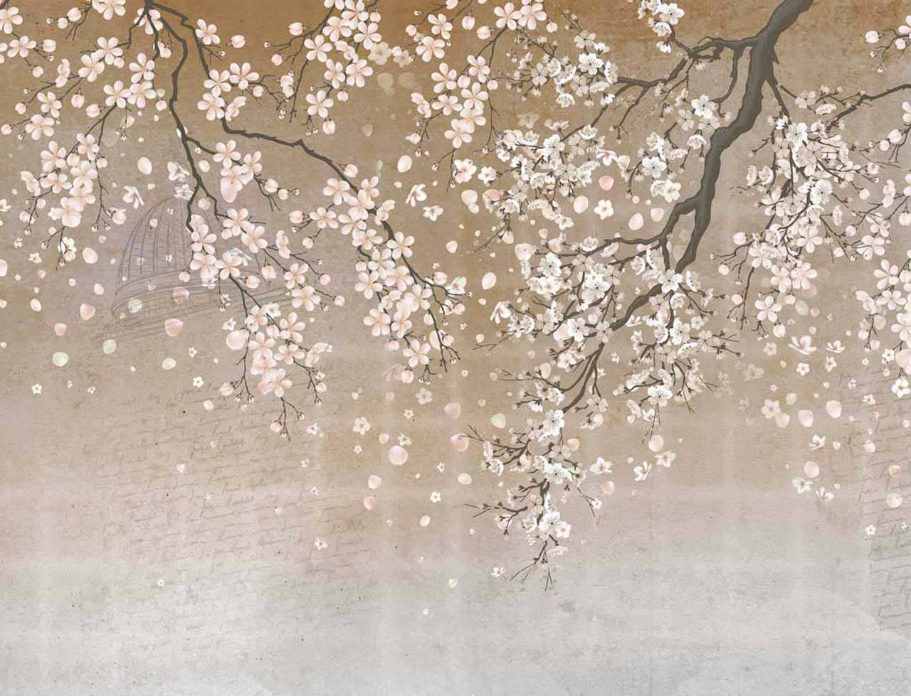 Фотообои Японская вишня в цвету