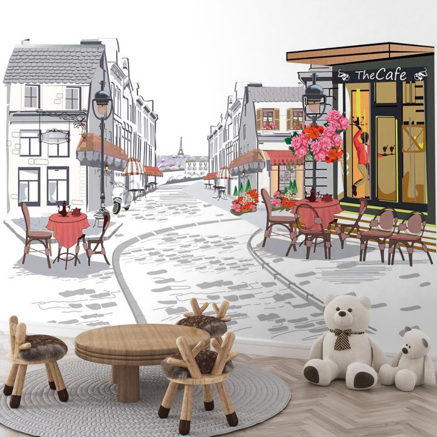 фотообои городская улица рисунок 9-140