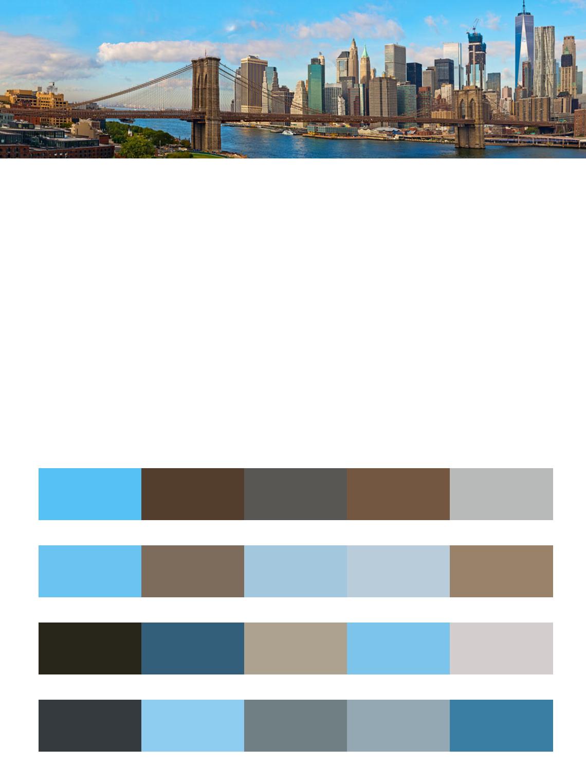 Бруклинский мост над рекой цвета