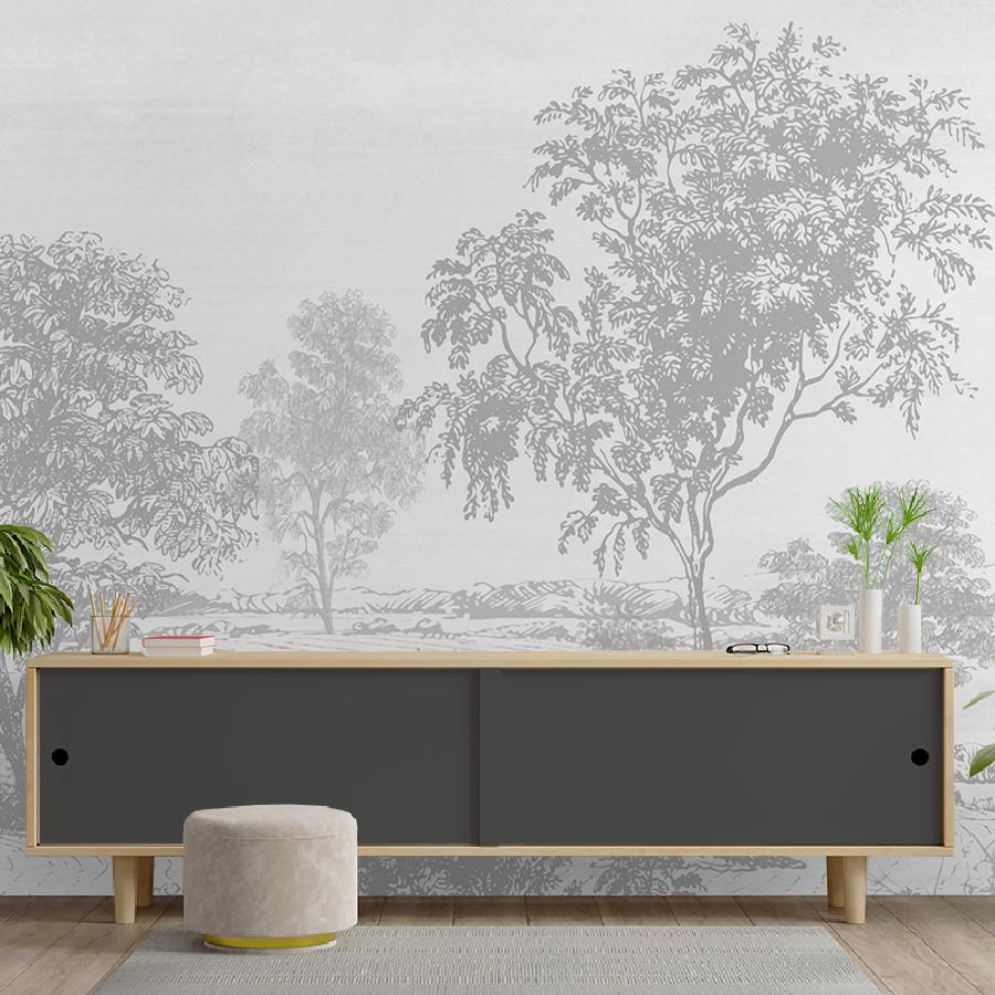 фотообои лес монохром 14-887