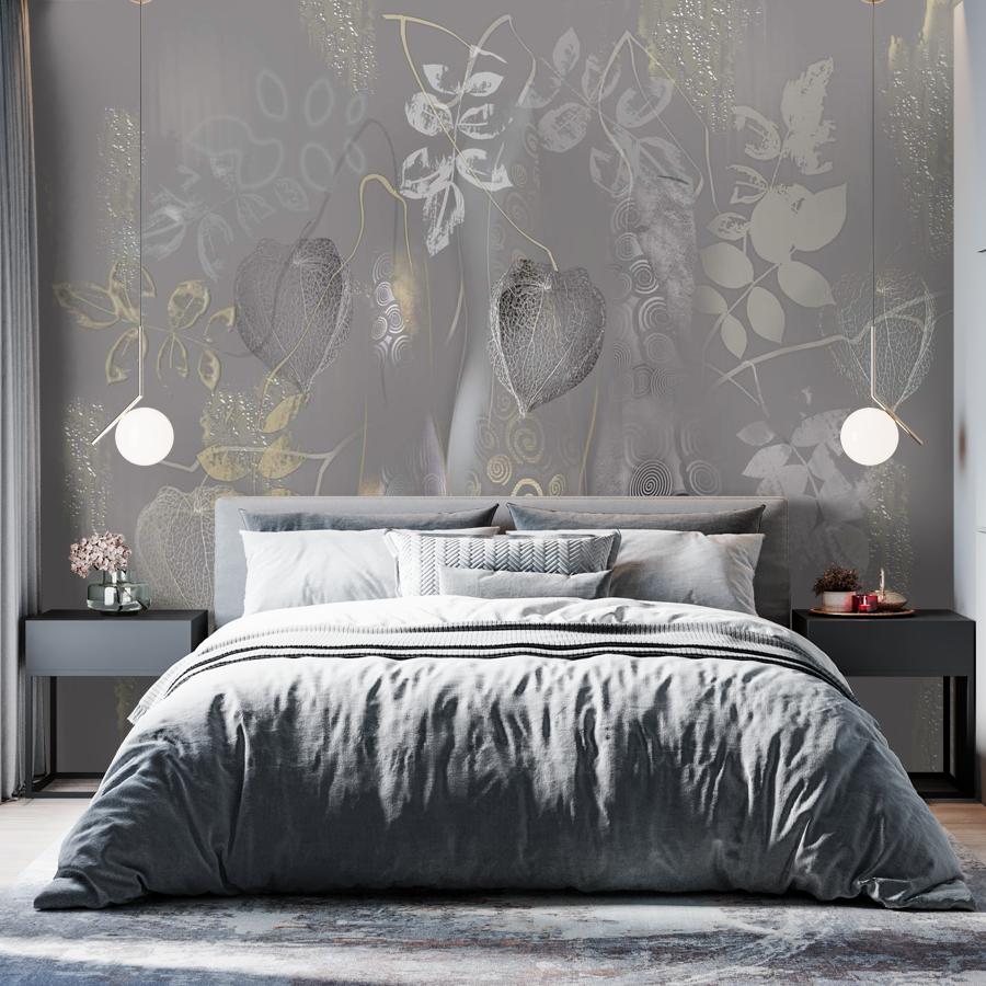 фотообои панно абстракция с физалисом 13-981