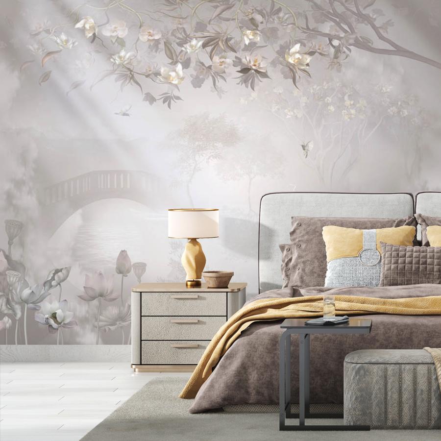 фотообои серый лес в дымке 13-612