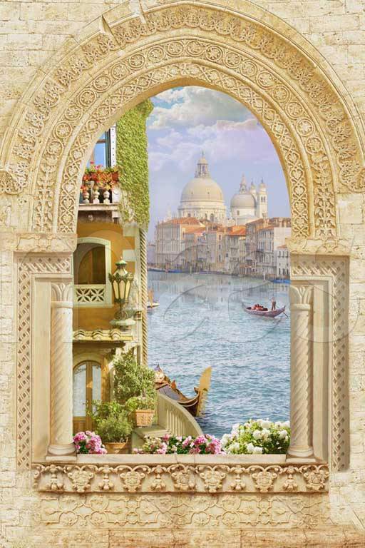 Фотообои Окно в Венецию