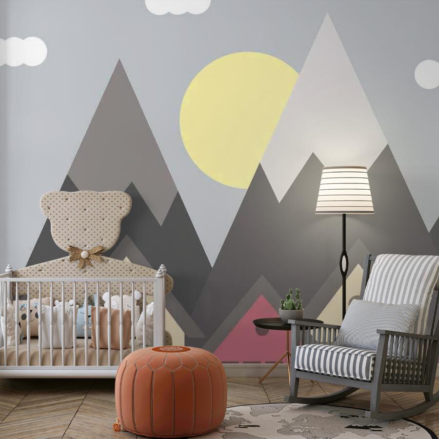 фотообои горы с домиками 12-448