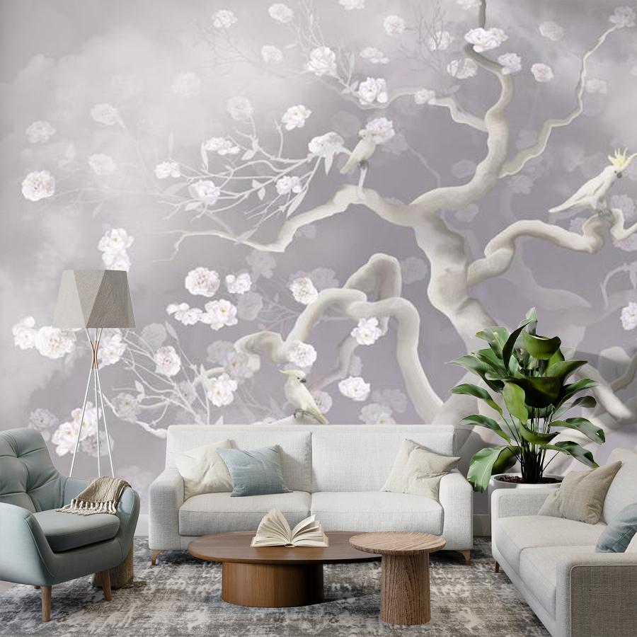 фотообои дерево с попугаями какаду 13-590 фотообои дерево с попугаями какаду 13-590